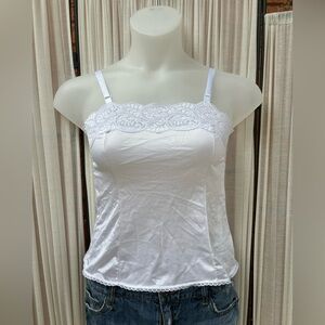 white satin lacy camisole